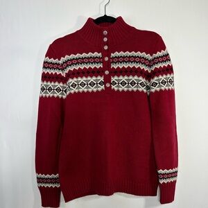 Eddie Bauer Collectibles Vintage Nordic Fair Isle Classic Holiday Sweater Sz M